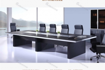 黑色板式会议桌